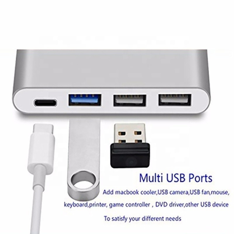 USB 3.1 Interfaccia 4-in-1 Tipo C Hub Adapter multiplo per il trasferimento veloce di dati