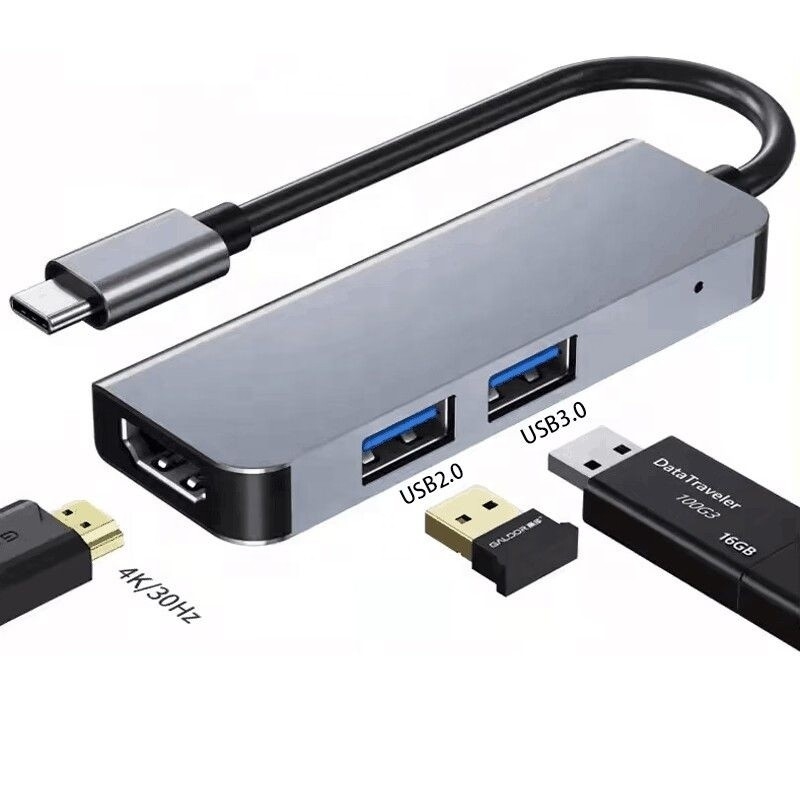 USB C Hub con HDMI 4K e USB 3.0 ad alta velocità Compatibile per Windows Mac