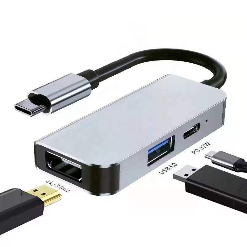 USB 3.1/USB Type-C Hub Adapter Docking Station con 4K HDMI USB3.0 USB 3.0 Tipo C PD