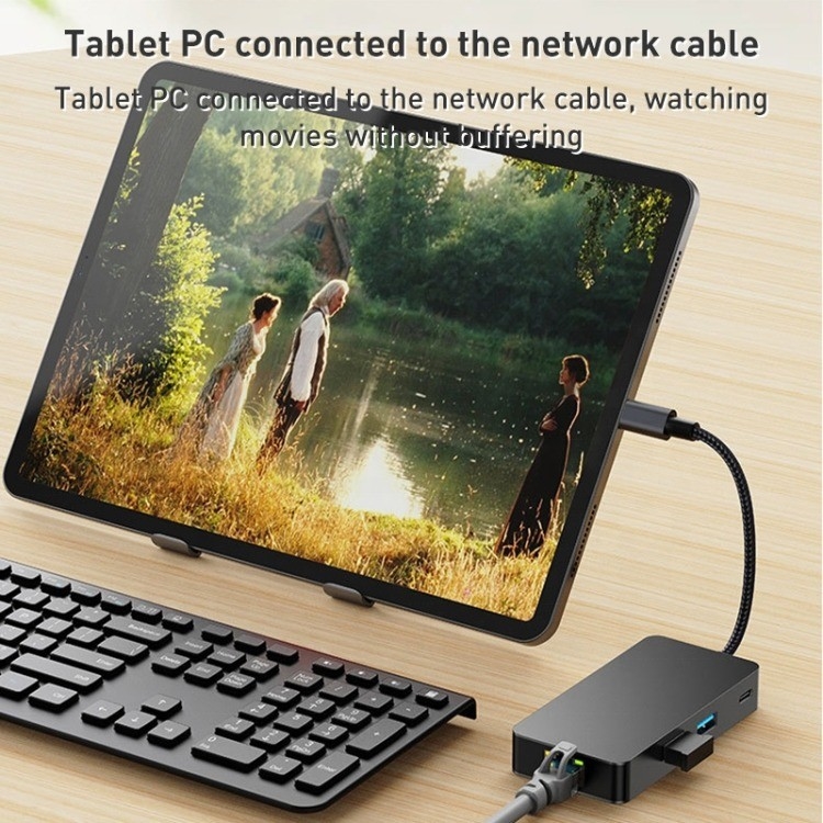 Adaptatore multiporto 8-in-1 USB-C Hub con HDMI 3 USB3.0 RJ45 E PD Output 5-8 porte