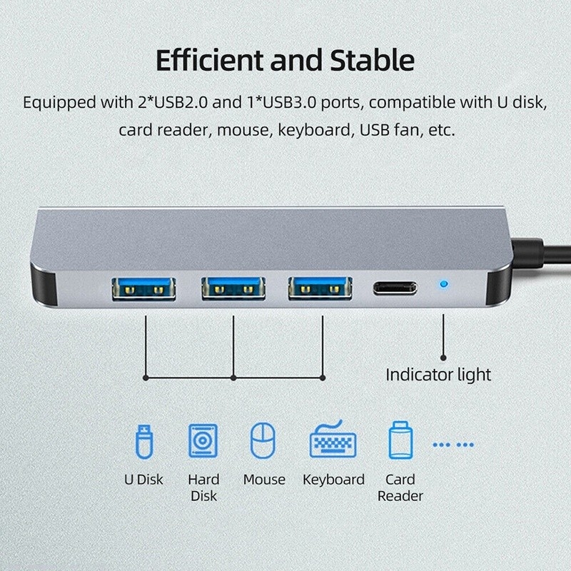 6 in 1 USB Type-C Hub a 4K HDMI e USB 3.0 per Macbook OEM / ODM