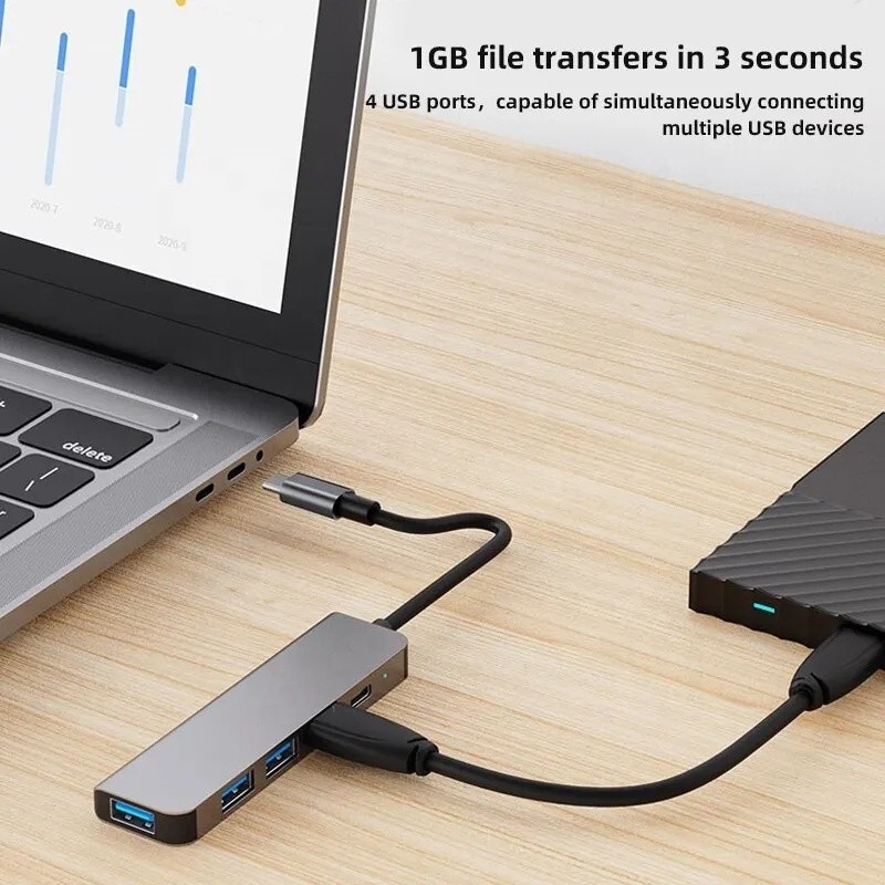 Hub di adattamento USB C tipo C 9-in-1 con carica 100W PD e usb3.0 3 * usb2.0