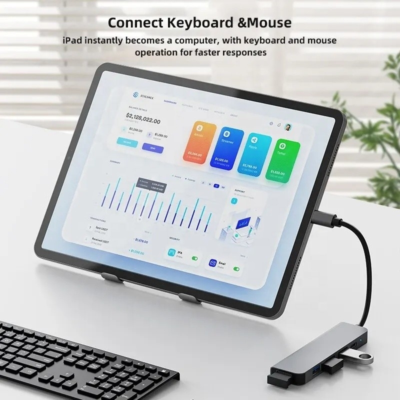 Hub di adattamento USB C tipo C 9-in-1 con carica 100W PD e usb3.0 3 * usb2.0