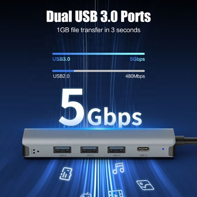 12-in-1 Multiport Adapter USB C Hub Docking Station Con Interfaccia USB 3.1 E RJ45 Gigabit Ethernet