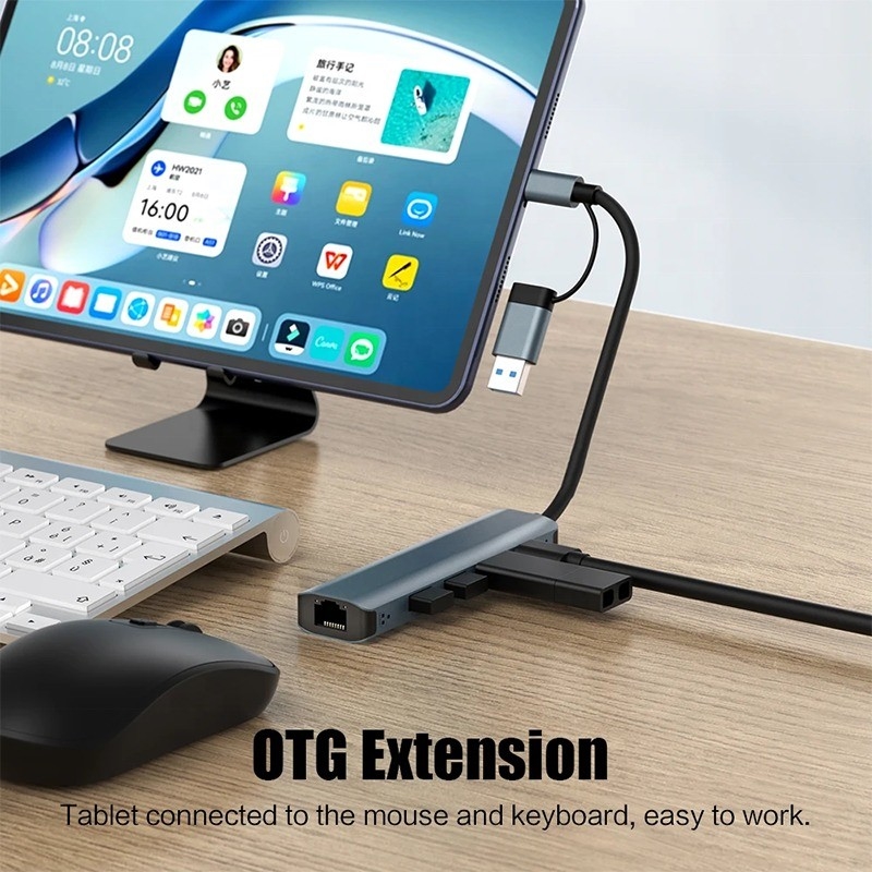 12-in-1 Multiport Adapter USB C Hub Docking Station Con Interfaccia USB 3.1 E RJ45 Gigabit Ethernet