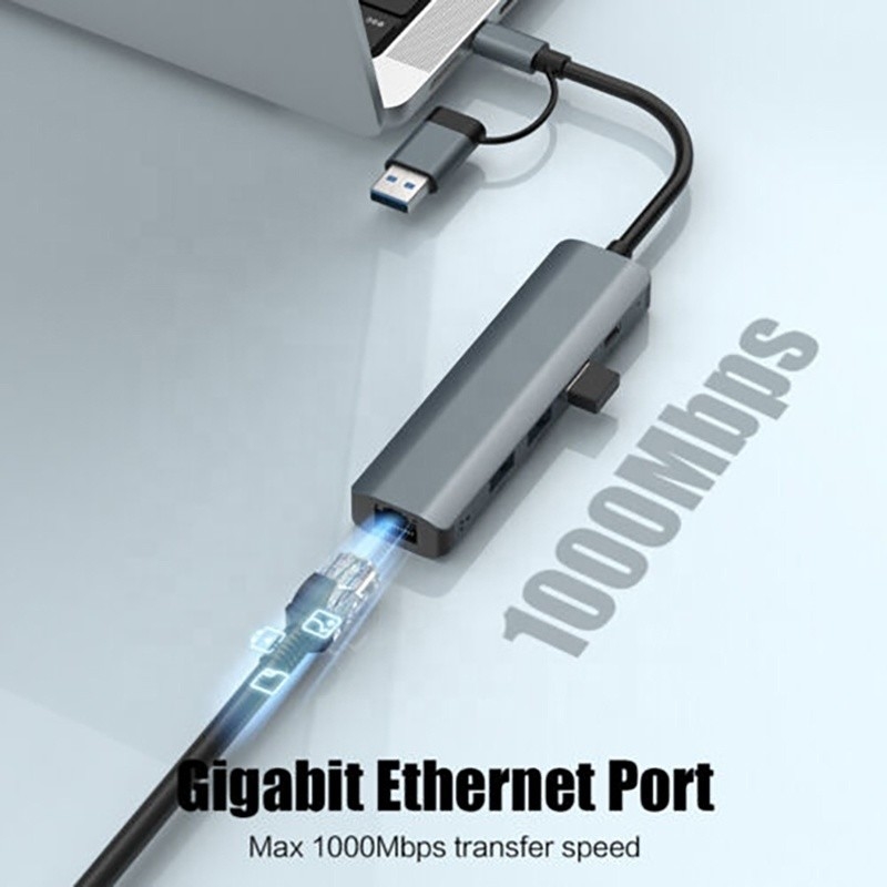 12-in-1 Multiport Adapter USB C Hub Docking Station Con Interfaccia USB 3.1 E RJ45 Gigabit Ethernet