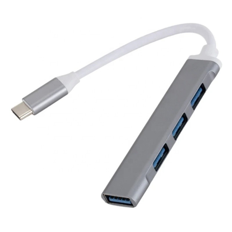 Aluminio 4 porte USB tipo C a USB 3.0 2.0 Data Hub per trasferimento dati ad alta velocità