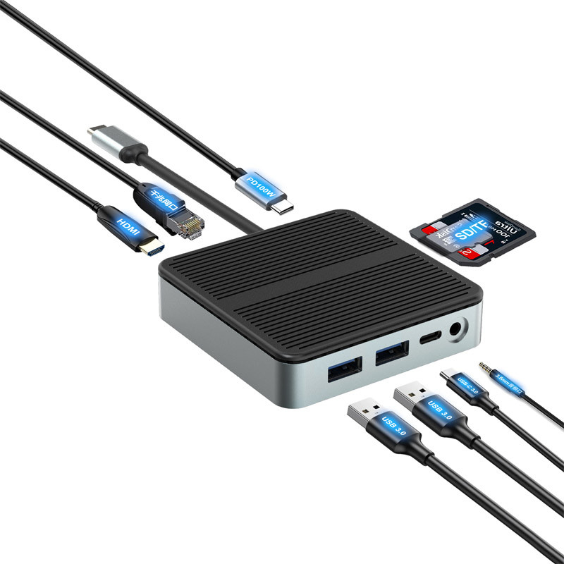 9 in 1 Trasferimento dati veloce USB 3.0 Port Hub Tipo C Port To HDMI Adapter