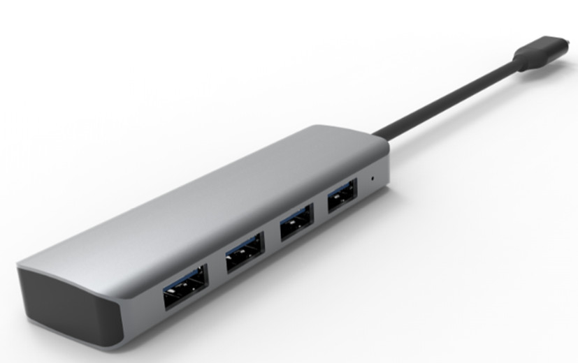 Interfaccia USB 3.1 Tipo C a 9 porte Adaptatore USB A 3.0 con scheda di rete Ethernet Gigabit RJ45 Grigio