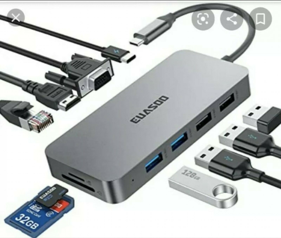USB C Hub con HDMI e Displayport, 13 in 1 USB C per Displayport Hub con 100W PD