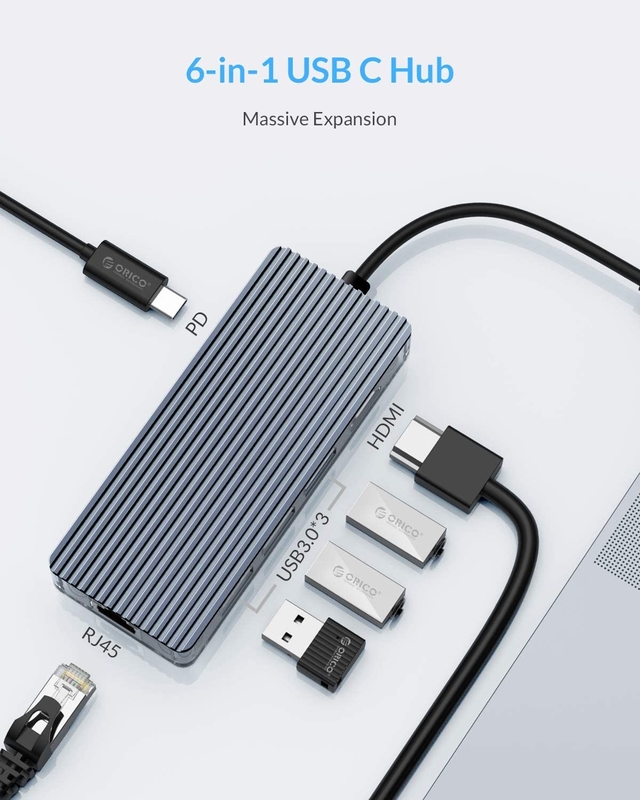 TYPE-C Maschio 11 in 1 Hub Computer Laptop Docking Station Adapter con 1000Mbps RJ45 e USB-C PD
