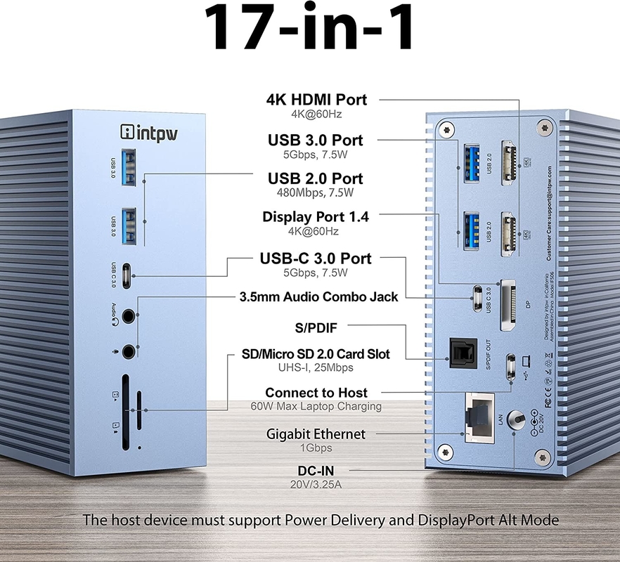OEM/ODM Logo Thunderbolt Connection Hub per il supporto di display 4K e oltre