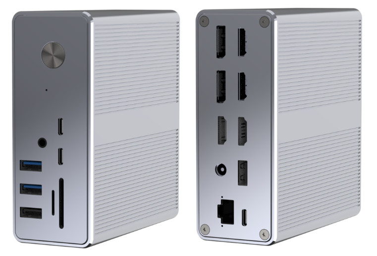Fornitura di energia fino a 120W USB-C Hub Docking Station WithmicroSD3.0 Card Reader with Performance