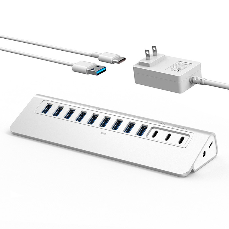 Interfaccia di tipo C 4 in 1 4 porte Hub Tipo C OTG a USB 3.0 2.0 Adapter Legatura di alluminio