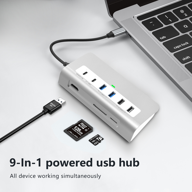 Caratteristiche aggiuntive Stazione di attracco USB-C 9 in 1 con manuale d'uso e design compatto incluso