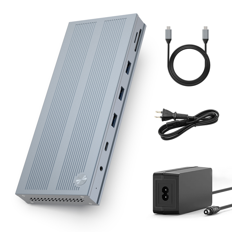 14 in 1 USB-C Docking Station con Displaylink IC Tipo C a HDMI Supporta tripli monitor fino a 4K Legatura di alluminio e ABS