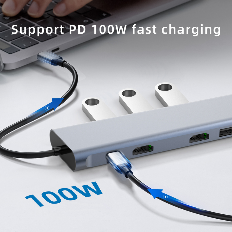 Tipo C USB Multi Port Hub Adaptore USB tipo C con porte USB 3.0 e RU6A-H2