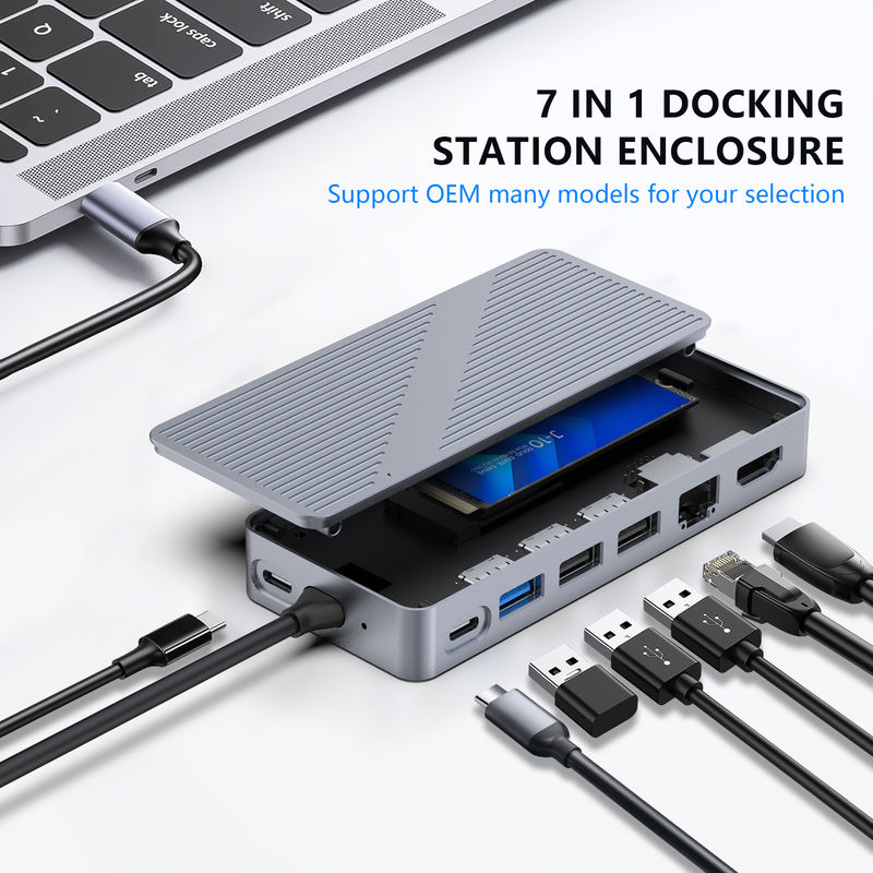 Stazione di docking USB-C USB 3.0 Ethernet 1G HDMI 4K per dispositivi USB C Compatibilità