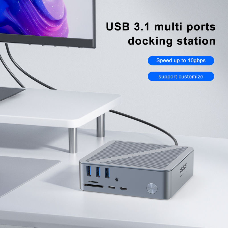 Stazione di docking USB-C per desktop HDMI, DisplayPort, risoluzione 4K, USB C 3.1 per PC portatile