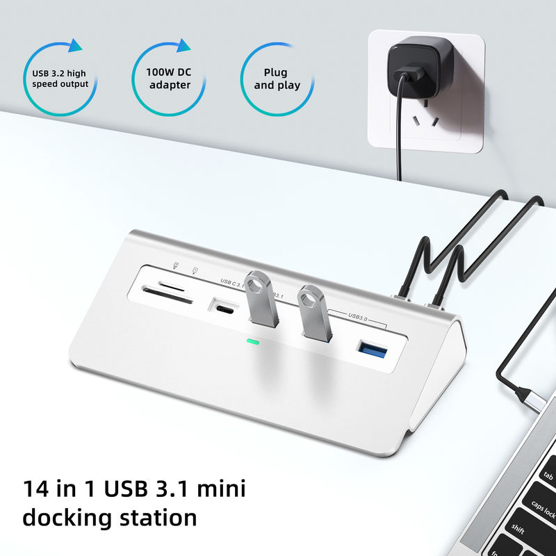 Subosen Manufacture 14 in 1 Type-c USB C 1G Ethernet 4K HDMI Desk Docking Station