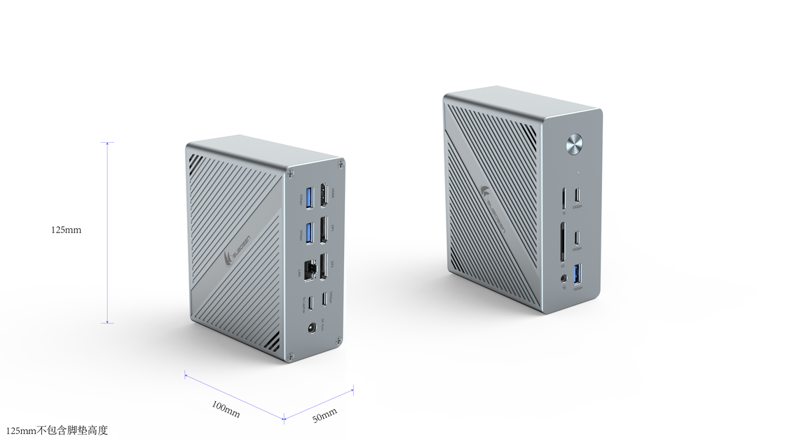 Hub USB di tipo C leggero Supporto HDMI Ethernet USB 3.0 lettore di schede SD Compatibile con dispositivi Windows Mac e Linux