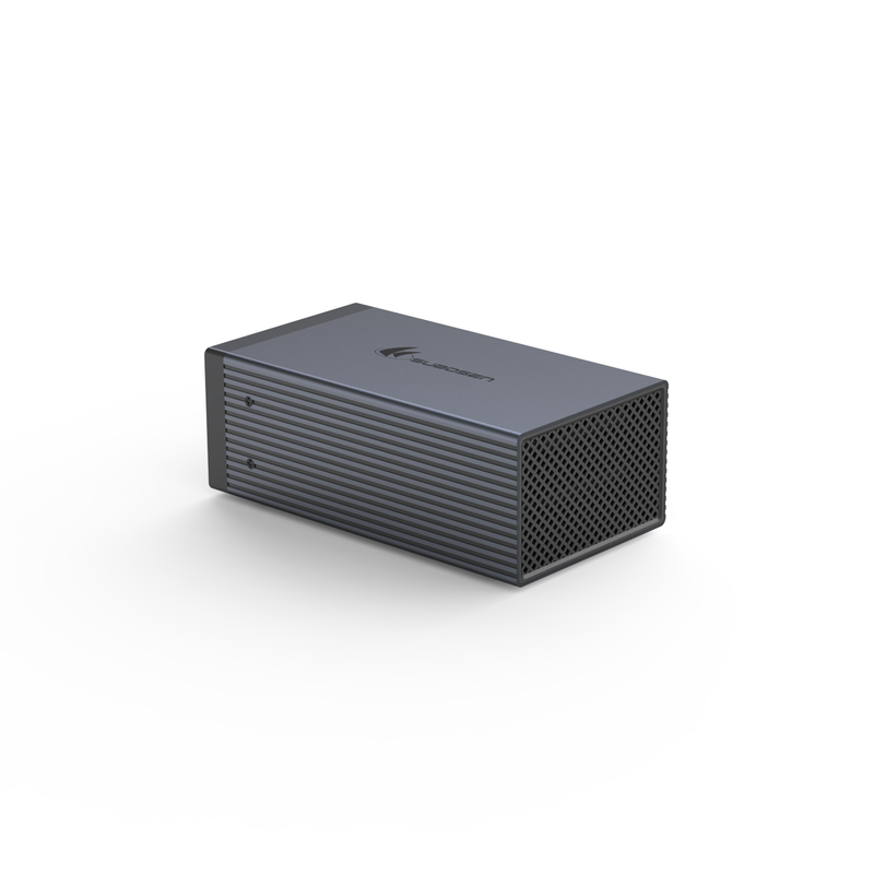 4 Bay Aircraft-grade Aluminum Alloy RAID HDD Condominio con Hardware RAID 6 Mods e Dual 10Gbps Type-C DAS Storage Array